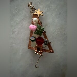 Vintage Artist Made Christmas Tree Brooch